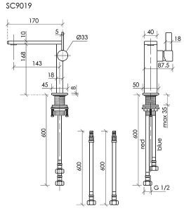 Смеситель для умывальника Sancos Linn SC9019CH