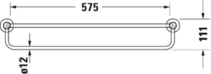 Полка для полотенец с держателем Duravit D-Code 0099251000