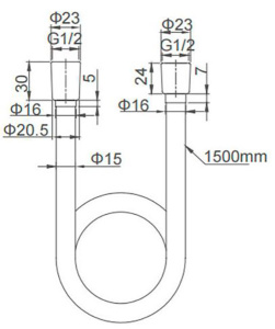Душевой шланг Caprigo 98-515-BRG