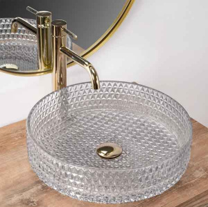 Умывальник Rea Cristal 39 Transparent U0284