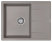 Кухонная мойка AquaSanita Rock SQR 102, 65х51, alumetallic