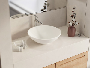 Умывальник Whitecross Jade белый матовый Solid Surface