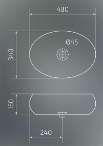 Умывальник Gid Bm9030b