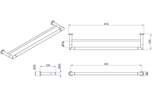 Держатель для полотенец Azario Forny AZ-88302