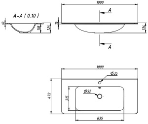 Умывальник Vincea VCB-2VP100W