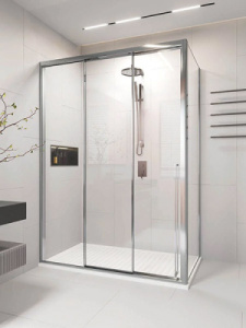 Душевой уголок Veconi Premium Prato 300 SP CH-L / CH-R 140, 140х90, прозрачный