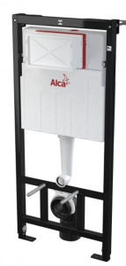 Комплект инсталляции AlcaPlast AM101/1120 Sadromodul с ароматизатором, кнопкой M570 / M571 / M572 / M578 и унитазом Roxen Antares 530185-02, сатин (хром матовый)