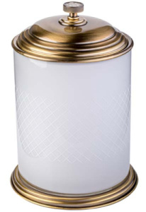 Мусорное ведро Boheme Royal Cristal 10934-BR / 10934-BR-B, матовый, бронза, белые кристаллы
