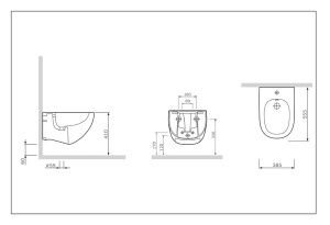 Подвесное биде AM.PM Sensation C303411WH