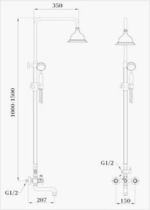 Душевая стойка Ganzer GZ15161