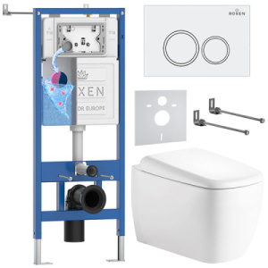 Комплект инсталляции 6 в 1 Roxen StounFix Dual Fresh 968507 с аромадозатором, белый