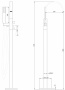 Смеситель для ванны Abber Wasserfall AF8615G напольный