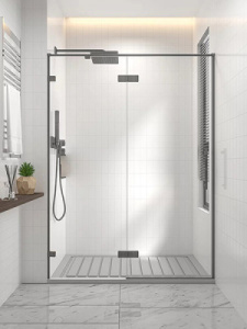 Душевая дверь Veconi Premium Alassio GR, 150х200, прозрачный осветленный