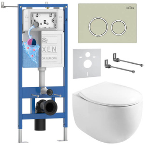 Комплект инсталляции 6 в 1 Roxen StounFix Dual Fresh 966284 с аромадозатором, пастель бежевый