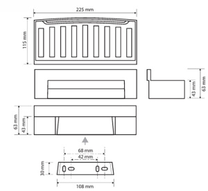 Полка Bemeta Cytro 102208292 со скребком