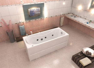Гидромассажная ванна BAS Стайл (гидромассаж серия Flat), 160х70