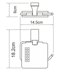 Держатель для туалетной бумаги Wasserkraft Lopau K-6025