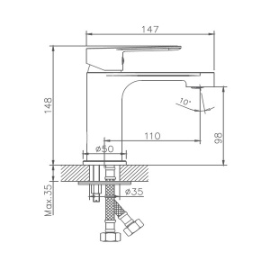Смеситель для умывальника Haiba HB10557-8