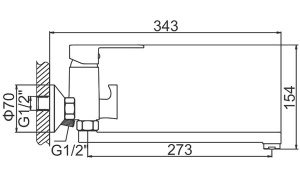 Смеситель для ванны Ledeme H10 L2210