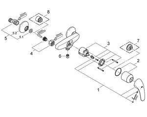 Смеситель для душа Grohe Euroeco 32740000