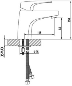 Смеситель для умывальника Lemark Shift LM4306C