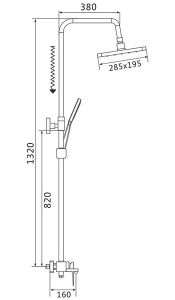 Душевая стойка Shevanik S8936T