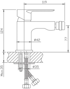 Смеситель для биде Haiba HB50505