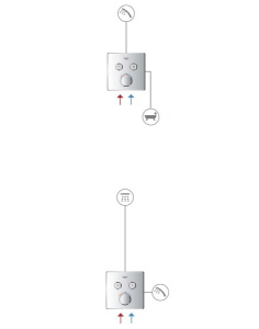 Смеситель встраиваемый Grohe Grohtherm SmartControl 29124000 термостатический