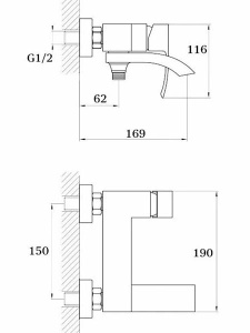 Смеситель для ванны Ganzer GZ44031-D