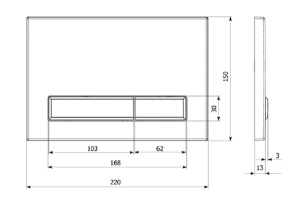 Комплект инсталляции 7 в 1 Lavinia Boho Relfix Biore Rimless 75110197 / 75110198, матовый черный, золотой глянец