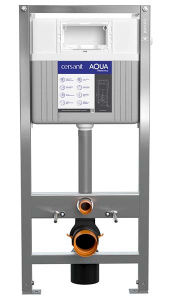 Комплект инсталляции Cersanit Aqua Prime P 50Z с системой Fresh с пневматической кнопкой Square 63531 и унитазом Grossman GR-4455S