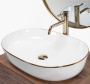 Умывальник Rea Cleo White Gold Edge