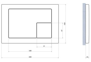 Кнопка для инсталляции Cersanit Corner 64107