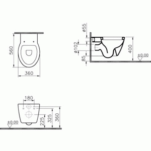 Подвесной унитаз Vitra Sunrise 5384B003-0075, белый