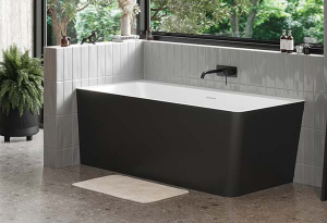 Ванна из искусственного камня Belux Турин ТУ-1600 черный матовый Solid Surface