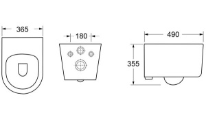 Подвесной унитаз Cerutti Tanaro Aria MW CT9236 / Tanaro Aria CT8910 безободковый с крышкой SoftClose, белый глянцевый