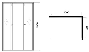 Душевой уголок Niagara Eco NG-1018-14QT / NG-1118-14QT / NG-1012-14QT / NG-1129-14QT, 120х90, тонированный