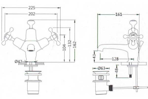 Смеситель для умывальника Gerhans K11002