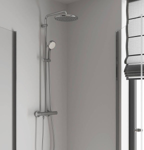 Душевая стойка Grohe Tempesta System 250 Cube 26689001 с термостатом
