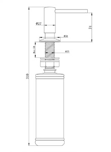 Дозатор для моющих средств Paulmark Brevit D005-401(AN)