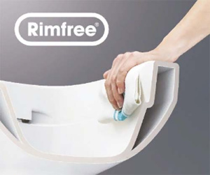Подвесной унитаз Geberit Acanto Rimfree безободковый, белый