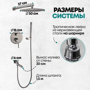 Душевая система скрытого монтажа Grocenberg GB5099BG-1