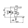 Смеситель для ванны Ledeme LL73233B