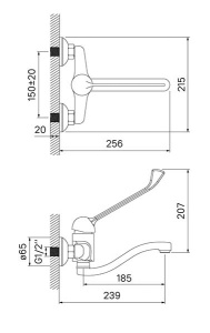 Смеситель для умывальника Iddis CG53654C