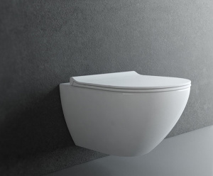 Комплект инсталляции Berges Atom Line 410 c кнопкой хром, унитазом Puma XL Rimless и сиденьем Toma Slim SO