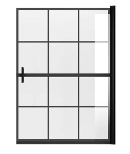 Душевая шторка на ванну Niagara Nova NG-08-90BLACK / NG-08-10BLACK, 90х140, прозрачный с принтом