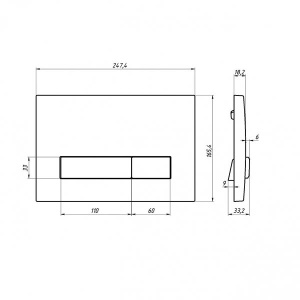Инсталляция Berges Atom 410 c кнопкой Line белой / хром