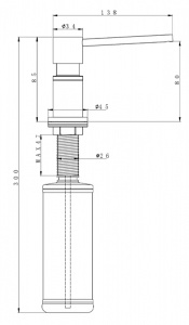 Дозатор для моющих средств Paulmark Kraft D003-401