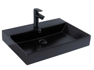 Умывальник Sanovit Slim Synergy 60 черный матовый