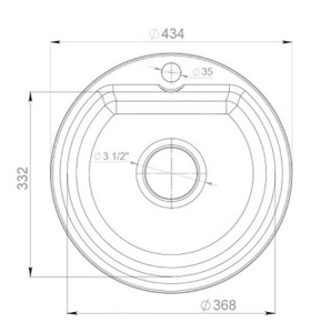 Кухонная мойка GranFest Smart 435, 43х43, бежевый